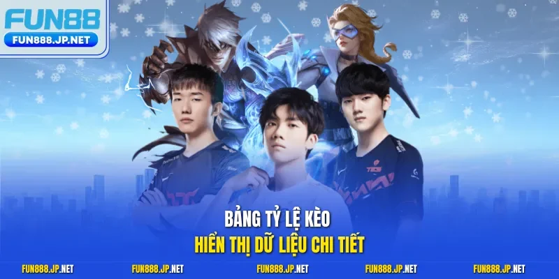 Bảng tỷ lệ kèo hiển thị dữ liệu chi tiết