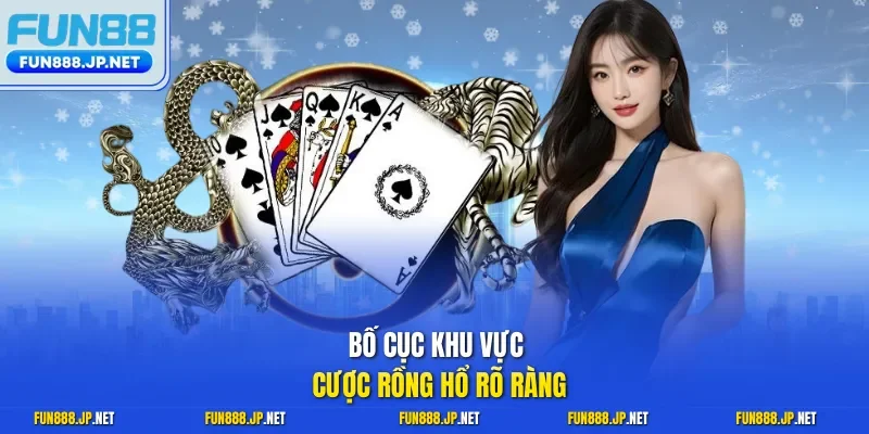 Bố cục khu vực cược rồng hổ rõ ràng